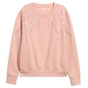 H&M eyelet pullover sweater